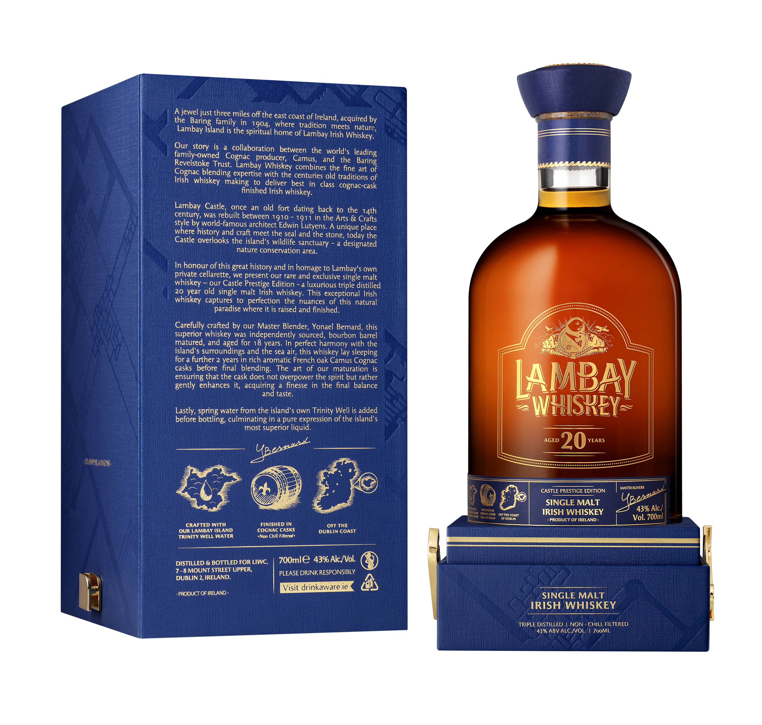 04_LAMBAY 20 Year Old_Bottle In Plinth & Box