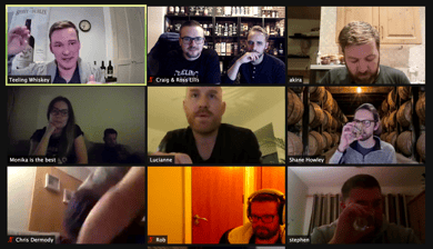 Virtual Whiskey Tasting - Virtual Christmas Party - Team Bonding Whiskey Tasting