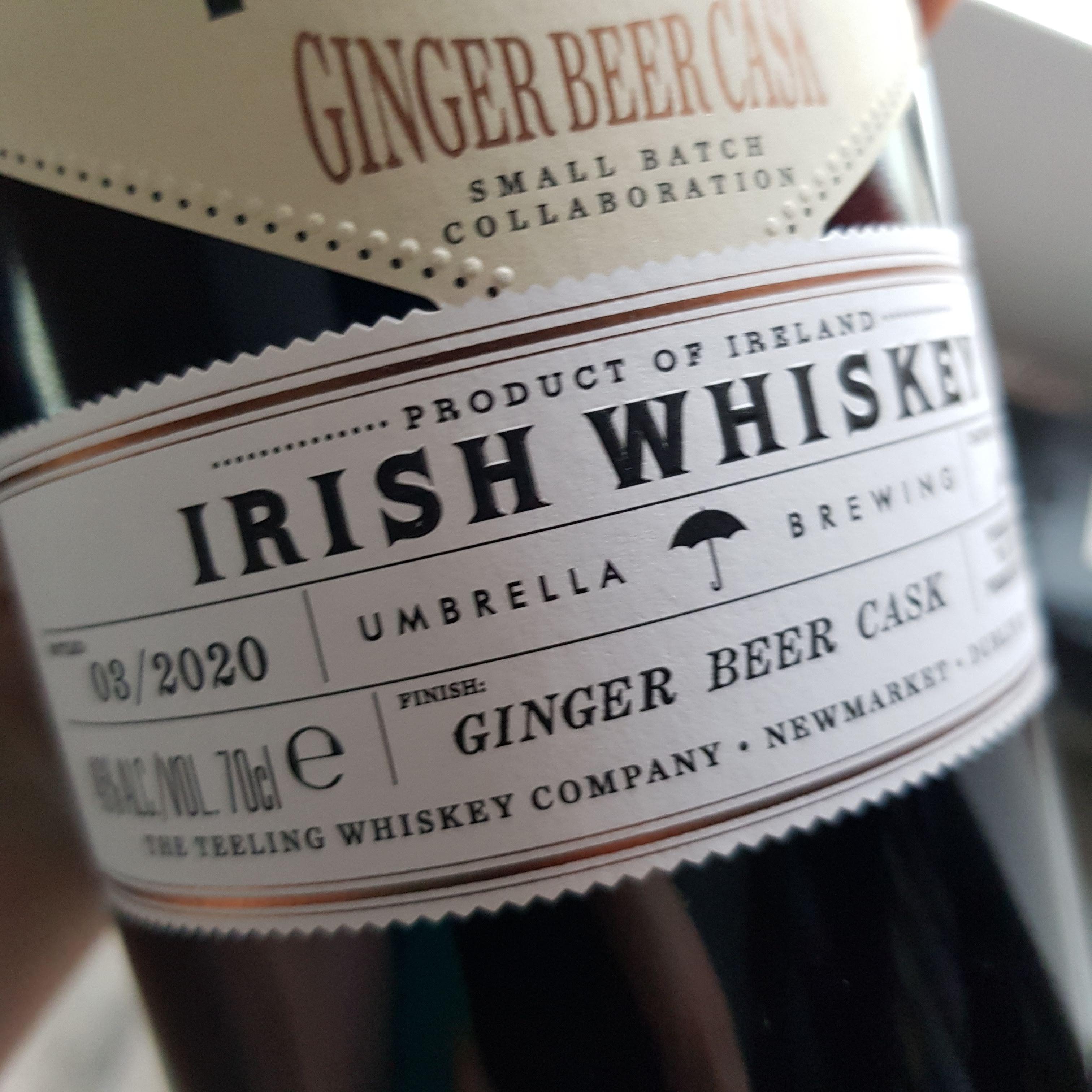 Teeling Ginger Beer Cask Umbrella Brewing release 1st ginger beer cask Irish whiskey