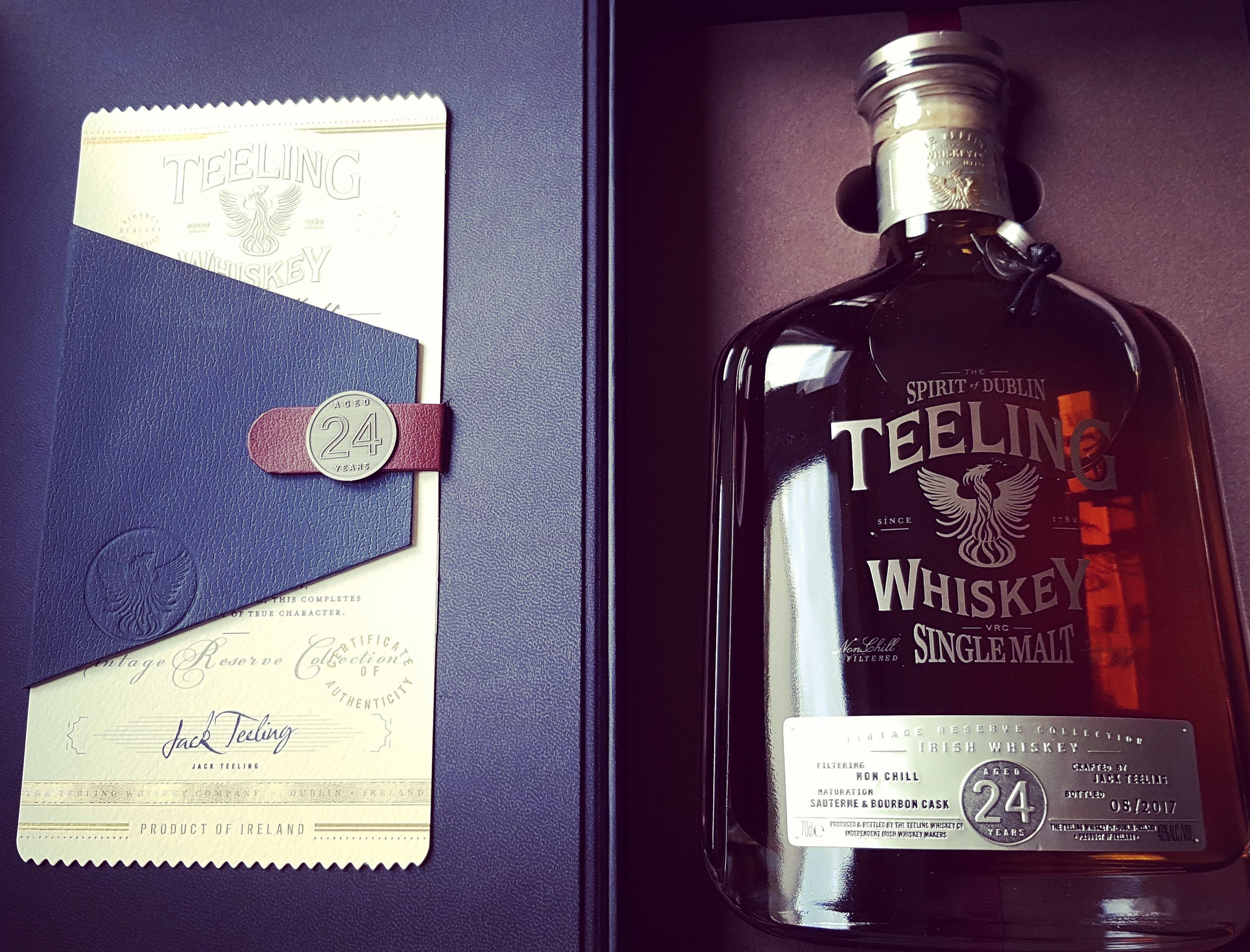 Teeling 24 Year Old Single Malt Irish Whiskey